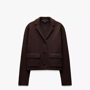 Zara Dark Brown Women's Blazer sweater